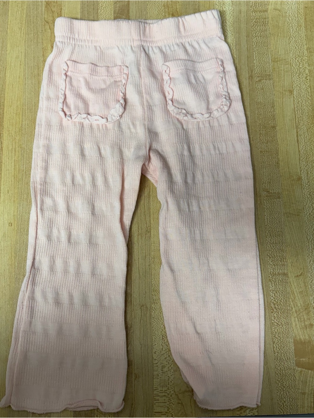 Nicole Miller Light Pink Ruffle Pocket Leggings